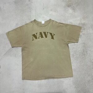 Vintage Delta Pro Weight Men's Brown and Tan T-shirt